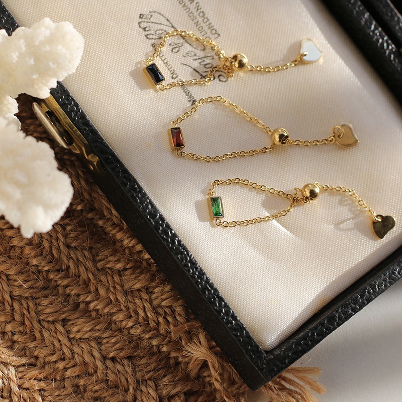 12g Weight PVD Coated Gold Plating Process Real Gold Plated Plating Material 18K Gold Plating Color 304 Stainless Steel Material Fashion Style Waterproof Non Tarnish Craft Red, Green, Black Color PVD Coated Real Gold Plated 18K Gold 304 Stainless Steel Fashion Waterproof Non Tarnish 9