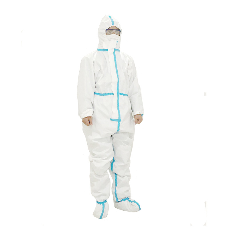 一次性防护服防菌用隔离服全身式隔离无纺布连体隔离服实验室防疫