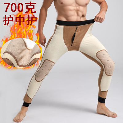 man Large Ram winter cotton-padded trousers Plush thickening Long johns Knee pads Middle and old age Primer
