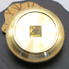 Brass bottomless incense burner ashtray size office home living room Chinese style ornaments
