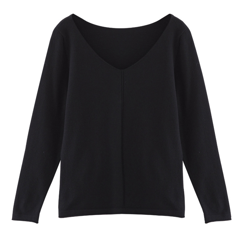 2020秋冬毛織上衣打底上衣胖妹妹寬松打底休閑細毛織親膚上衣