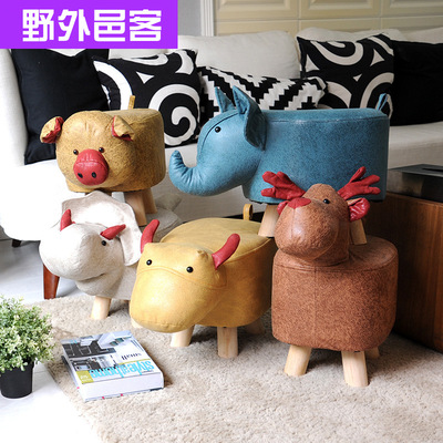 網紅卡通動物小板凳兒童創意小板凳客廳沙發凳擱腳換鞋凳家用矮凳
