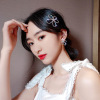 Hairgrip from pearl, crab pin, hair accessory, bangs, internet celebrity, Korean style