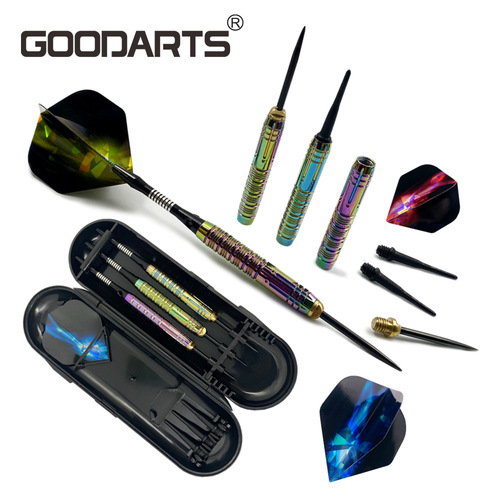 GOODARTS cross-border dart box knight dart needle delivery 23g competition rainbow tungsten steel dart set darts