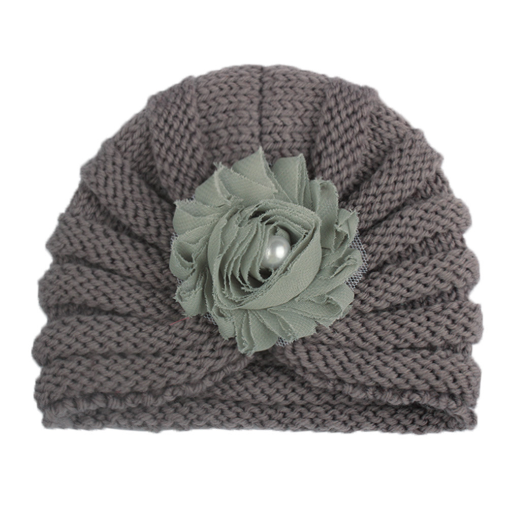 Enfants Unisexe Mode Fleur Perle Bonnet De Laine display picture 12