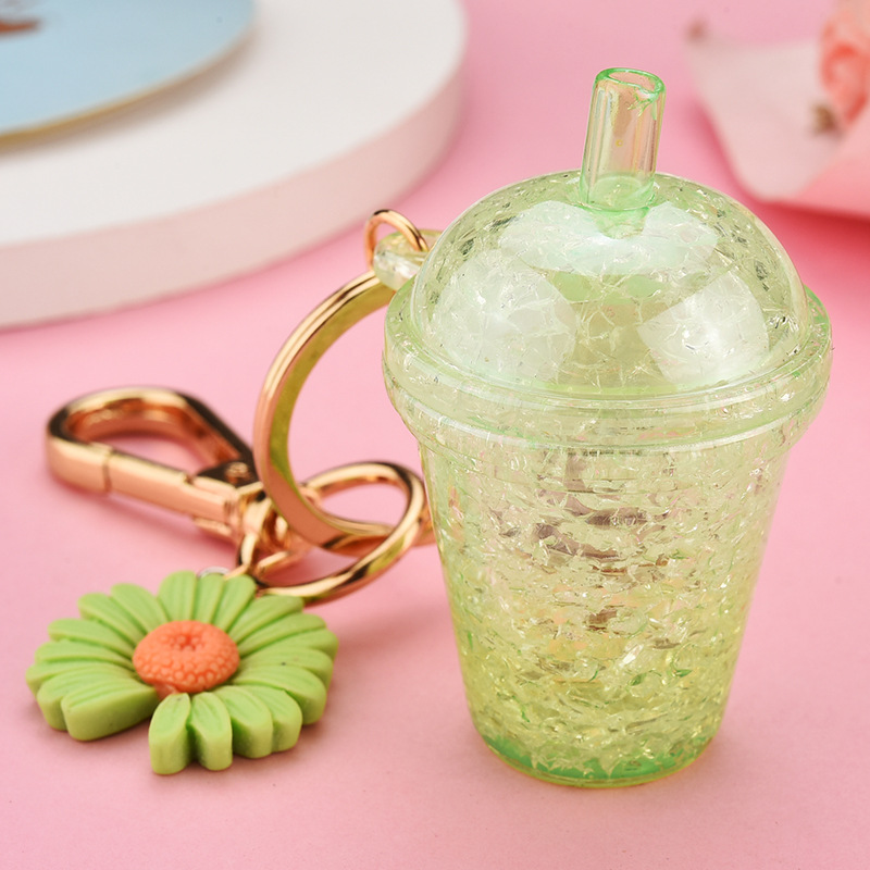 Acrylic Milk Tea Cup Luminous Keychain Wholesale Nihaojewelry display picture 4