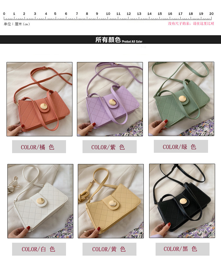 Baguette Lässige Frauen Tasche 2021 Neue Trend Ige Mode Beliebte One-shoulder-achsel Tasche Nizhong Foreign Style Umhängetasche display picture 21