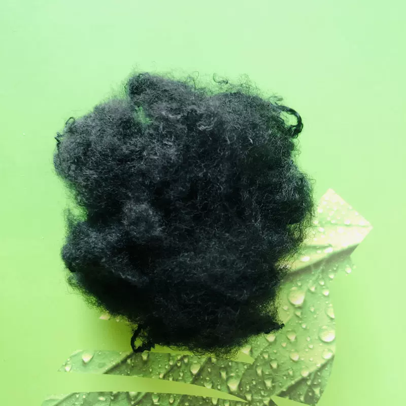 浙江安顺化纤低气味3D黑色涤纶纤维用于车饰材料装饰材料