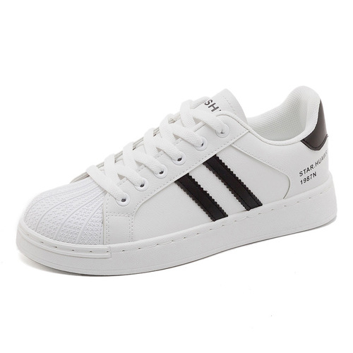2024 Spring New White Shoes for Women Students, Versatile Sports Casual Conch Skate Shoes, Instagram Trendy