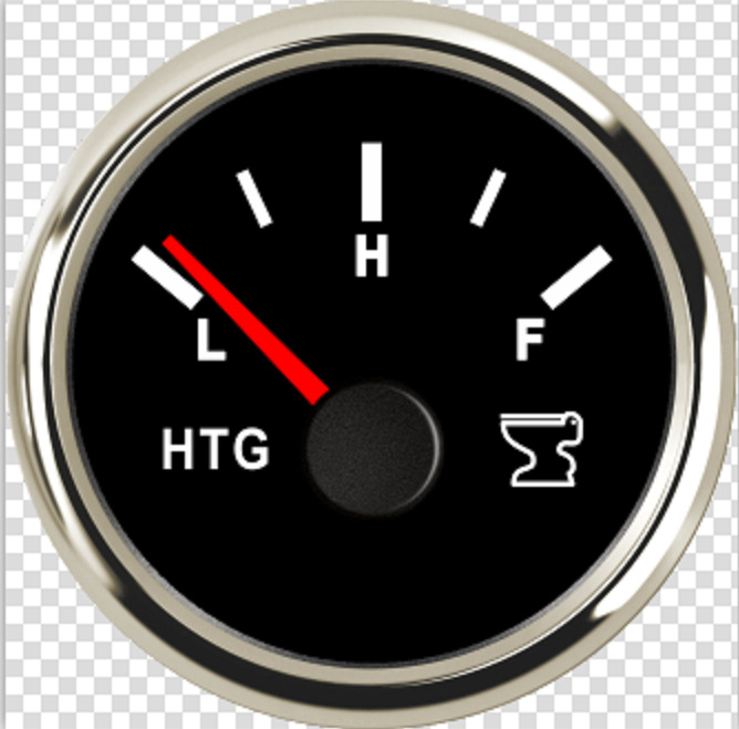 level gauge digital – Chuángǎnqì automobile instrument - sewage-black-background-silver-edge-pointer-52mm