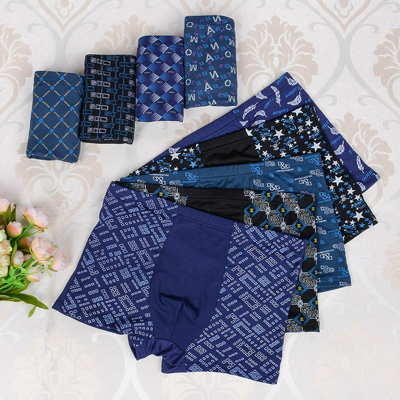 Мужское нижнее белье, смешанная партия, нижнее белье из молочного шелка, мужские трусы-боксеры в уличном стиле