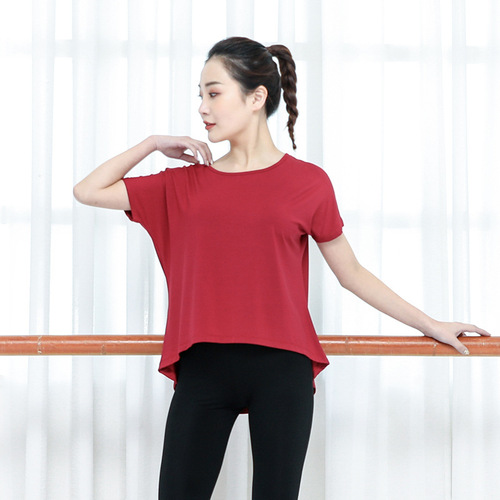 Dance clothing tops women's adult body training clothing large size bat shirt Latin dance clothing classical modern dance dance clothing