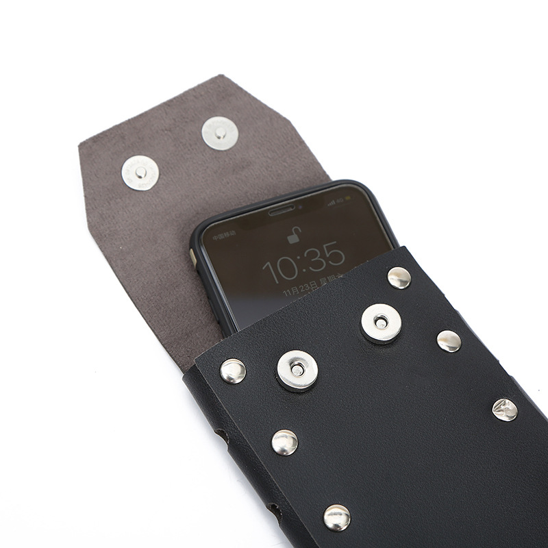 New Selling Fashion Men's Waist Pack Outdoor Leisure Vertical Square Wear Belt Nail Bag Waterproof Customization Wholesale undefined