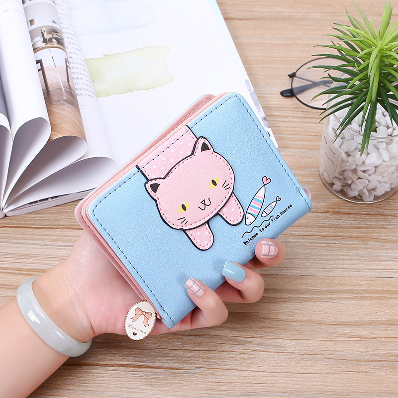 Women's Cat Pu Leather Zipper Coin Purses display picture 8