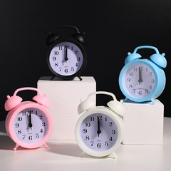 Cartoon alarm clock creative bedroom bedside small alarm clock living room digital plastic clock student Shuangling decorative small table clock