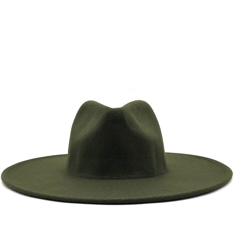 Fashion Casual Solid Color Big Side Woolen Top Hat display picture 9