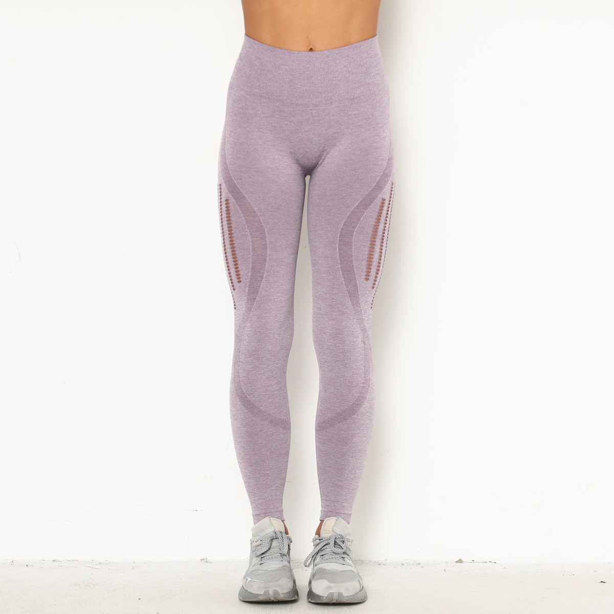 pantalones de yoga ajustados de cintura alta sin costuras NSLX9033