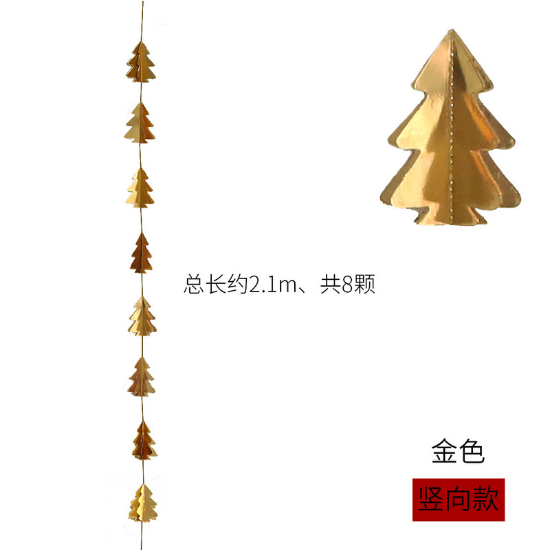 クリスマス装飾用品クリスマス掛け立体クリスマスツリーは旗を引いて花を引いて飾ってショーウインドーのパーティーのペンダントを飾ります。|undefined