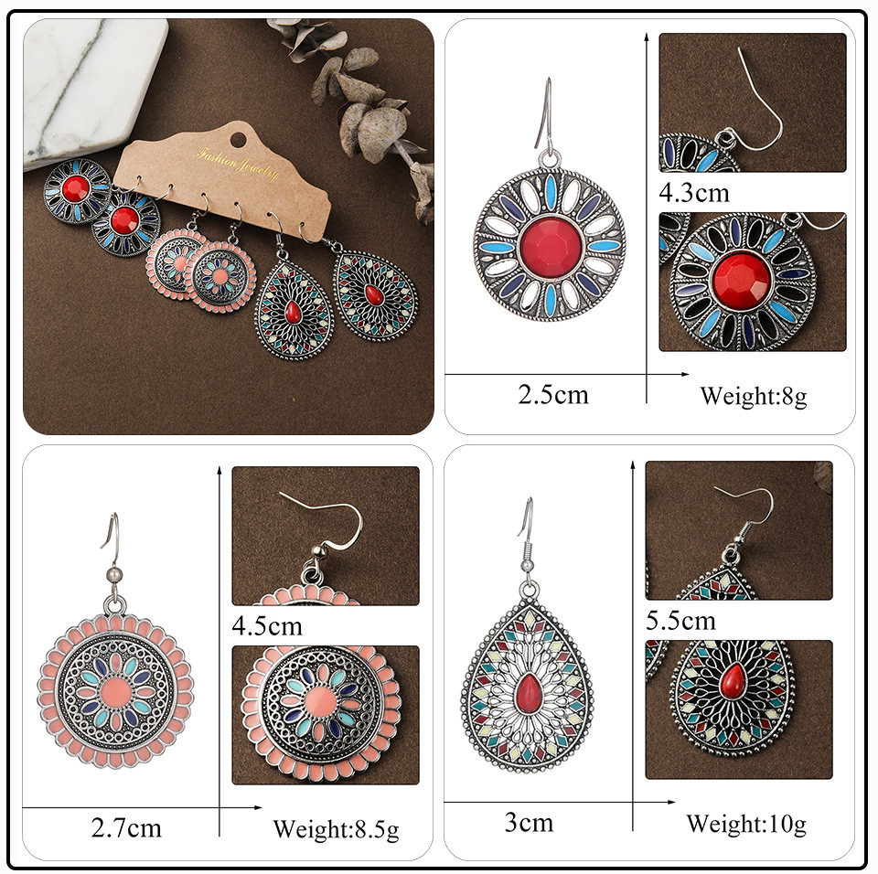 Ethnic Style Geometric Plating Alloy No Inlaid Earrings display picture 7
