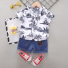 Summer set for boys, children's summer clothing, Korean style