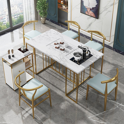 茶桌椅组合现代简约功夫茶台轻奢茶桌办公室泡茶桌家用阳台茶几桌|ms