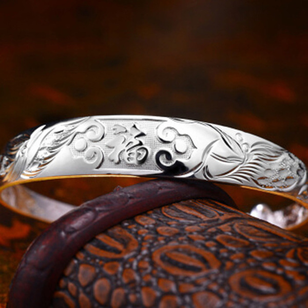 ethnic retro silver bracelet handmade