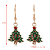 Christmas hypoallergenic earrings, accessory, European style, with snowflakes