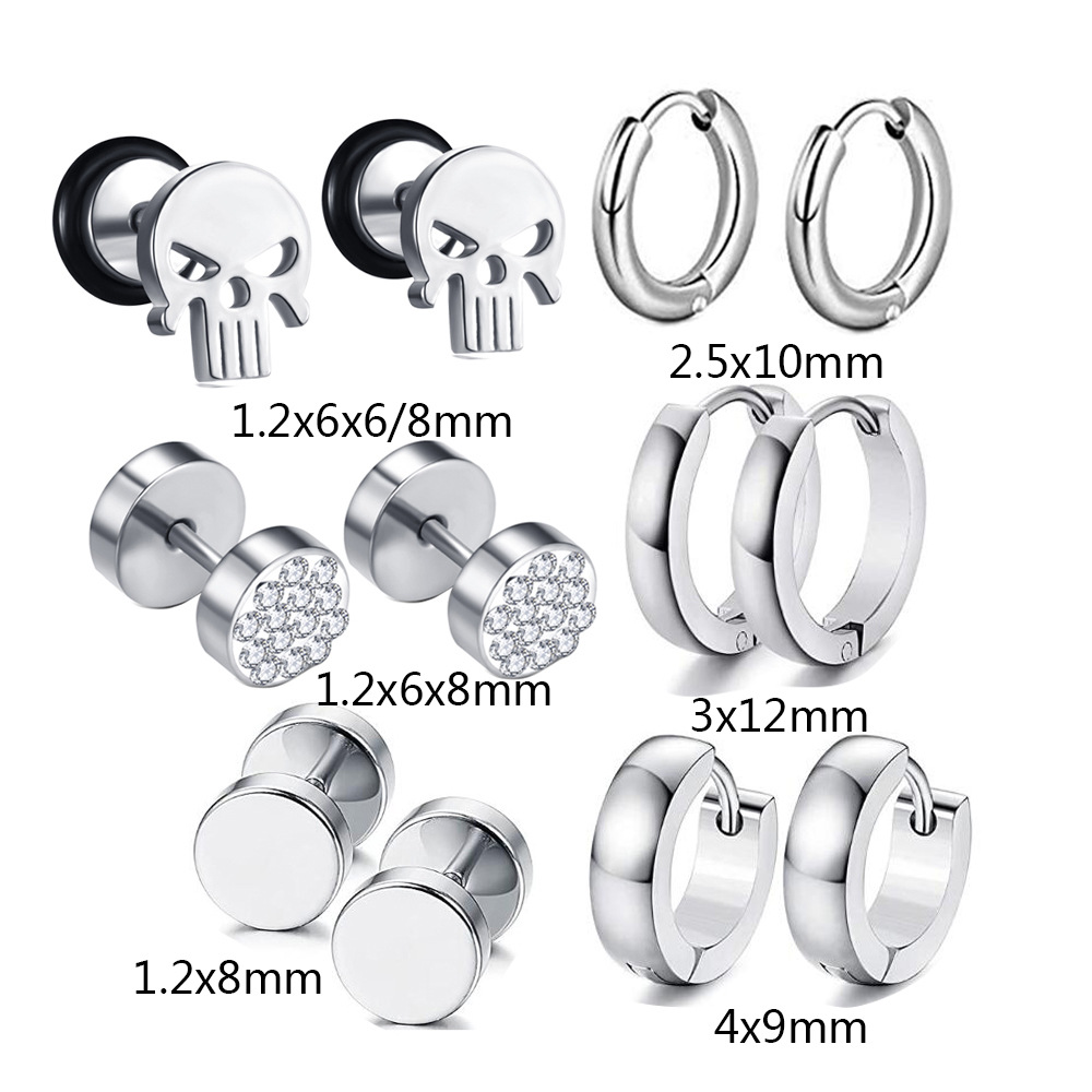 Pointed titanium steel lip stud product view