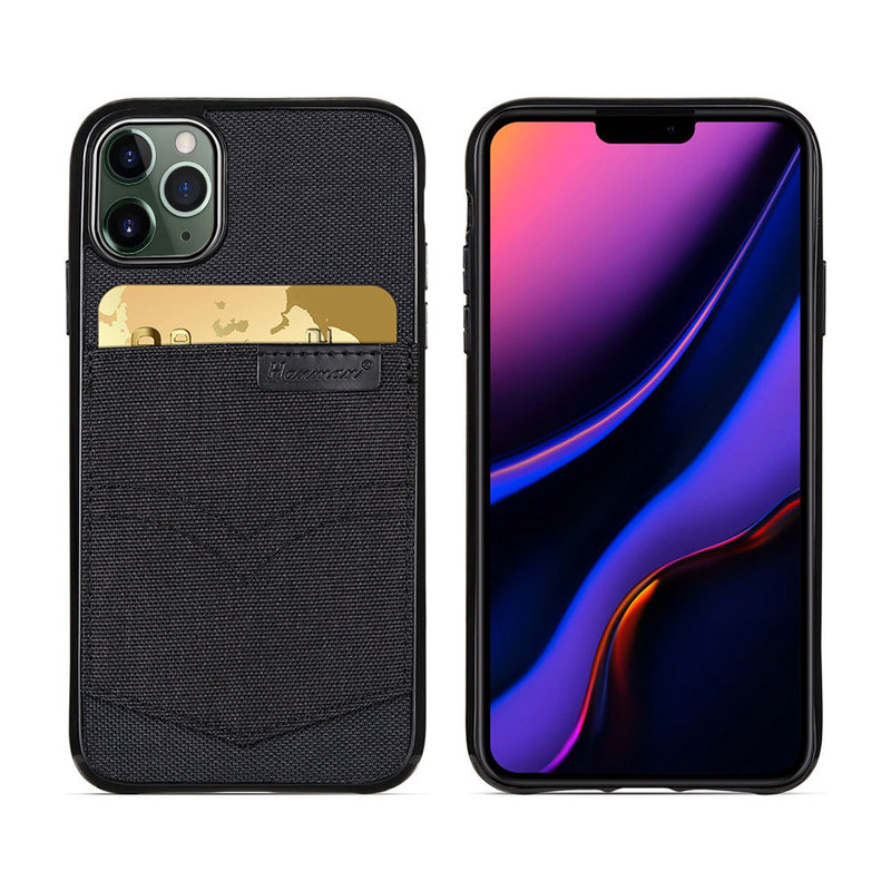 Source Factory Suitable for iPhone13 Pro Protective Case Apple 14 12 Card Denim Canvas Phone Case