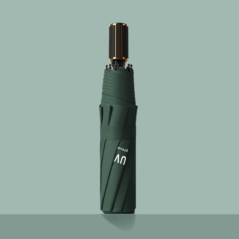 墨緑-8骨黒ゴム九合板晴雨傘