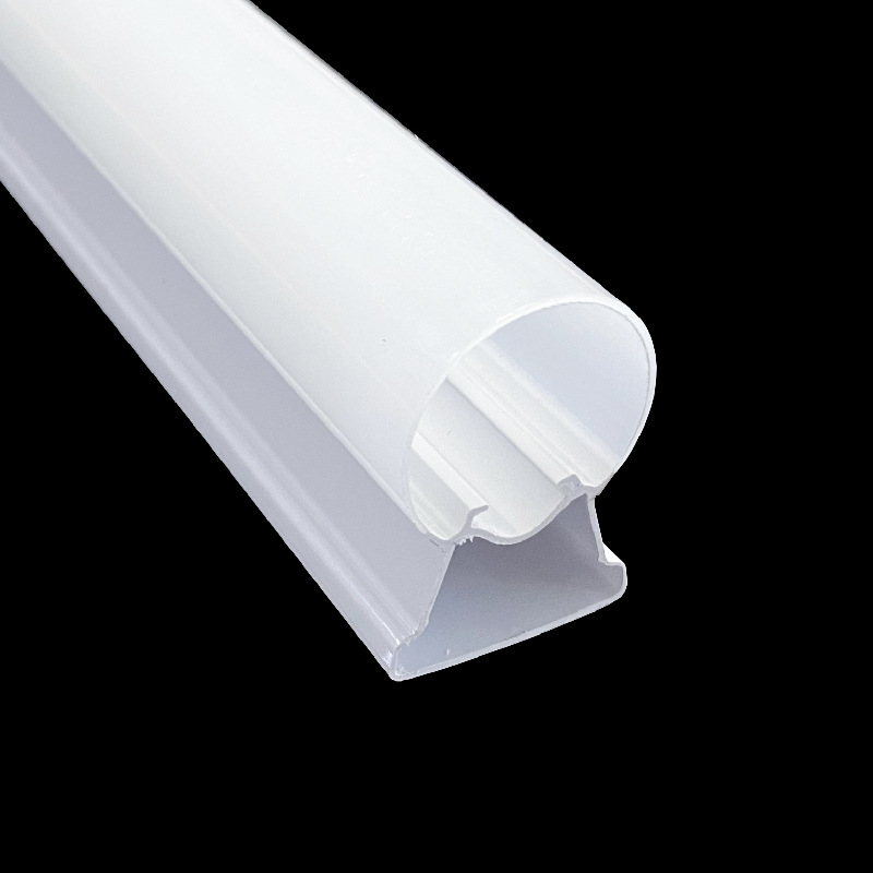 厂家直销PC圆形日光灯外壳 LED照明乳白色pc灯罩 挤出扩散pc灯罩