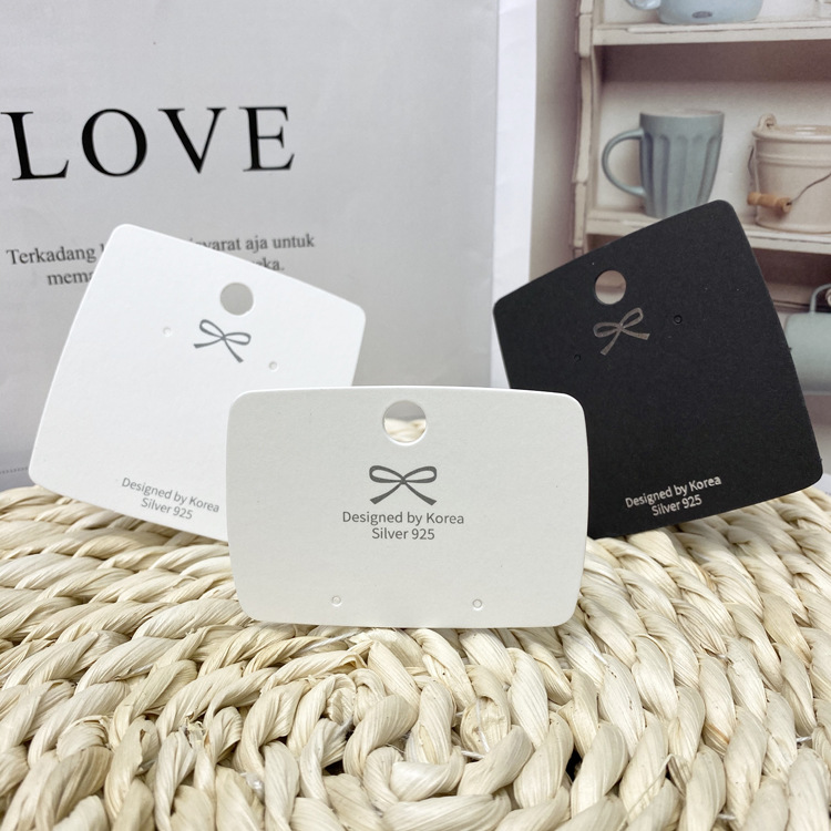 饰品卡纸定制可印LOGO韩版通用耳环耳钉卡s925银手链纸卡定做印刷