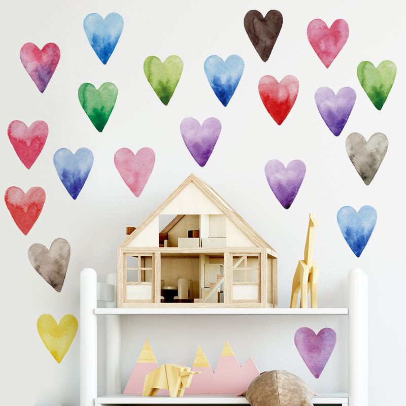 New Creative Watercolor Love Wall Stickers display picture 5