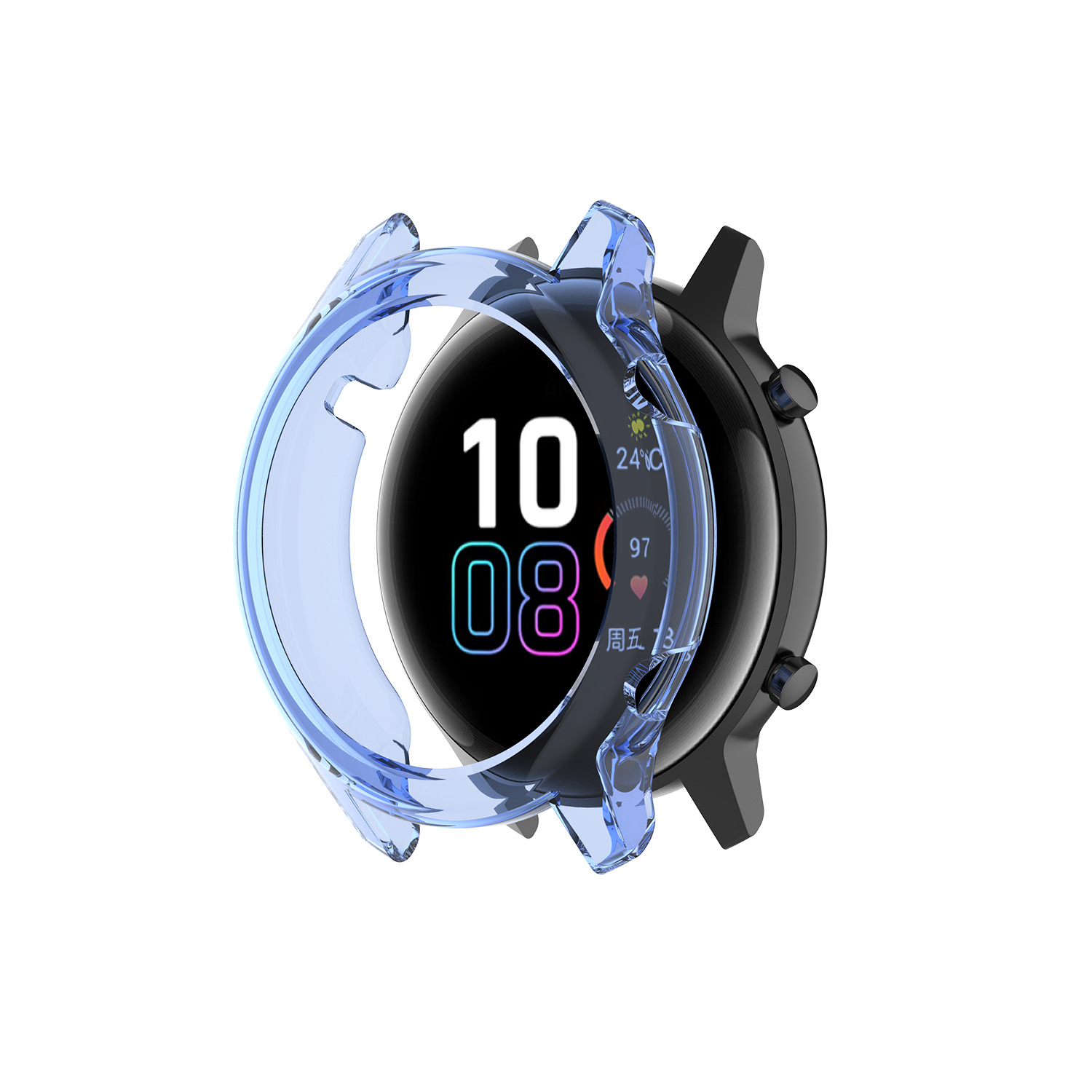 This 42mm/46mm hollowed-out semi-enclosed TPU case is suitable for the honor magic watch2 case undefined