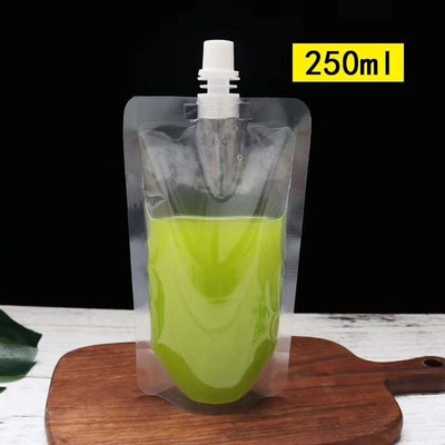 网红吸嘴袋奶茶饮料袋子透明袋饮料包装袋200毫升250毫升380毫升|ru