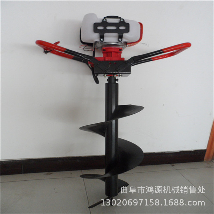 园林地钻挖坑机 硬土山地植树挖坑打眼机 手提式小型挖坑机
