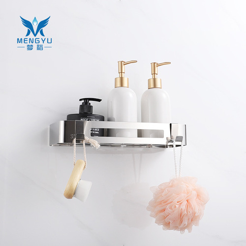 Manufacturer of Origin 304 Stainless Steel Triangular Corner Storage Rack for Bathroom Toilet No-Drill Shower Shelf