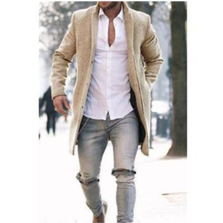 Autumn and Winter Trench Coats Men's Coats Mid-length Coats