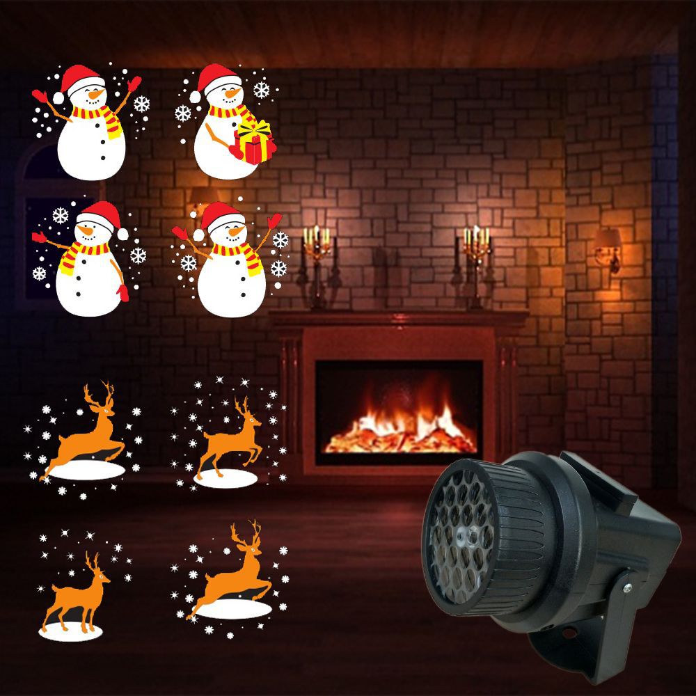 新款4圖換卡超亮動(dòng)畫燈 圣誕萬圣節(jié)圖案燈 插卡菲林不褪色 投影燈