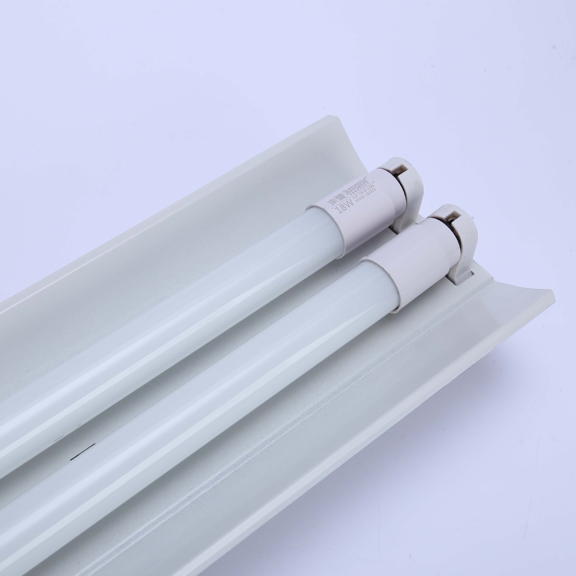 批发LED日光灯架教室灯黑板灯双管带罩LED应急单管荧光t8日光灯