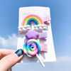 Rainbow set handmade, children's hairgrip, simple and elegant design