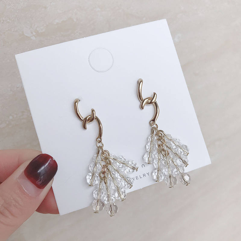 New  Silver Needle Earring display picture 3