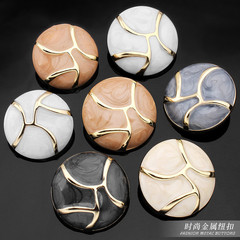 金屬紐扣上衣女大衣圓形時尚百搭大號裝飾毛呢西裝風衣外套扣子