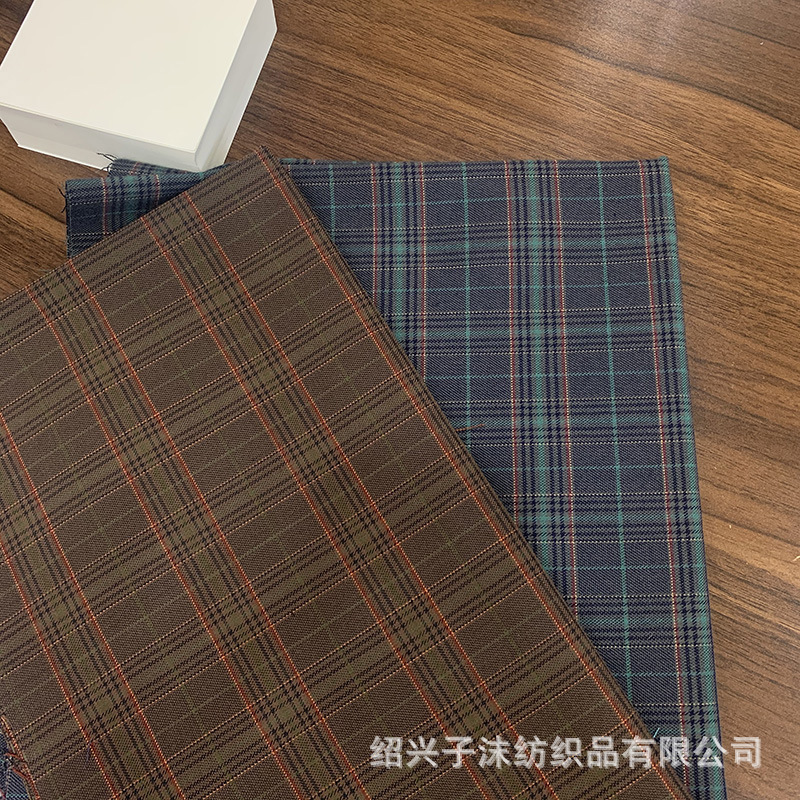 工厂供应 现货供应 格子面料 西装面料 TR格子 格子布