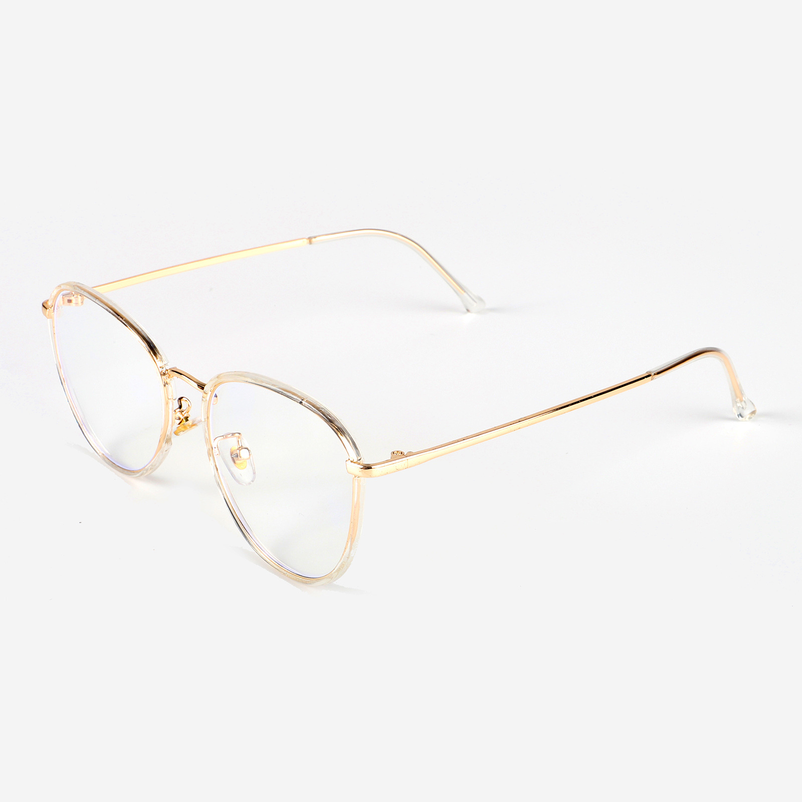 New Design Anti-blue Glasses Fashion All-match Metal Flat Myopia Glasses Frame Wholesale Nihaojewelry display picture 2