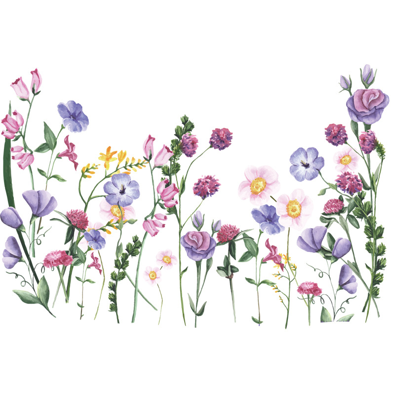 Nouveaux Stickers Muraux De Langue De Fleur De Plante De Mode display picture 7