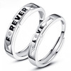 Accessory, zirconium for beloved, fashionable wedding ring, European style, Korean style