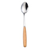 Stainless steel Japanese -style wooden handle spoon tableware series water fruit fork, pork, cowkin dining sword fork, chopsticks fixed logo