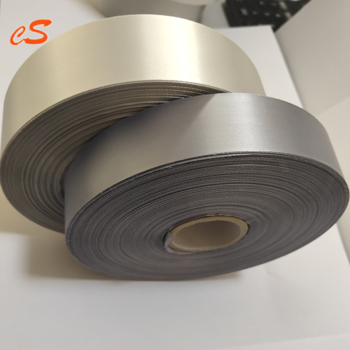 灰色涤纶色丁缎带丝带 商标带织唛 水洗标洗水唛织带