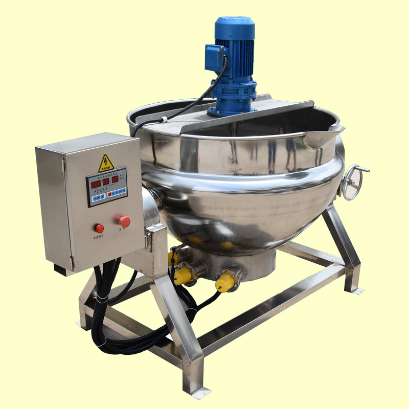 火锅油熬制锅 可侧翻果酱浓缩锅 大型电加热800l山楂糕搅拌熬制锅